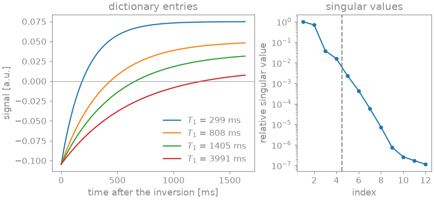 dictionary entries, singular values