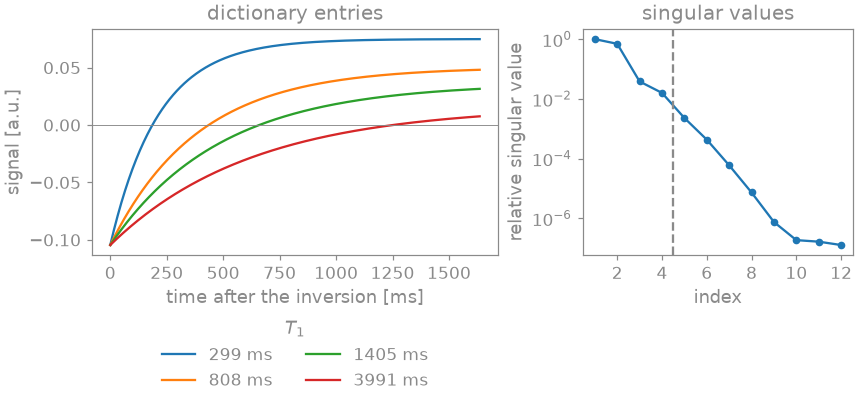 dictionary entries, singular values